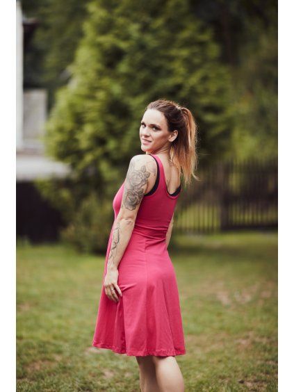 “NAKOMBINUJ SI SVÉ ÁČKOVÉ (NE)KOJÍCÍ ŠATY” MAGENTA - MAMINKA (POUZE SPODNÍ DÍL) (vhodné také jako TĚHOTENSKÉ)