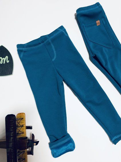 Dětské Hřejivé zimní TERMO LEGÍNY CANDY BLUE WARMKEEPER