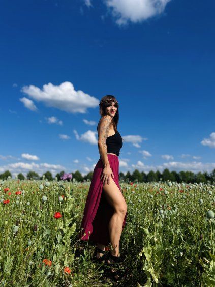 Dámské kalhoty s vysokými rozparky VIVIENNE VIOLET