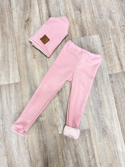 DÍVČÍ Hřejivé zimní TERMO LEGÍNY Creamy Pink WARMKEEPER
