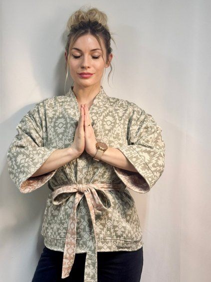 OBOUSTRANNÉ Dámské MUŠELÍNOVÉ kimono FLOW