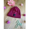 Žebrovaná čepice DARK PINK High - Dospělí / Děti (S BAMBULÍ nebo BEZ BAMBULE)