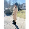 Dlouhý žebrovaný cardigan BEIGE - Holčička