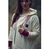 DÁMSKÁ Prodloužená WARMKEEPER mikina HOOD UP RAINBOW  (vhodné pro TĚHOTNÉ)
