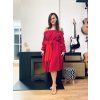 DÁMSKÉ Šaty OLIVIA RED mušelín (vhodné jako těhotenské)