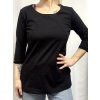 KOJICÍ TRIČKO SE ZIPY SWEET BLACK (3/4 rukáv)