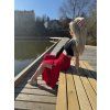 Dámské kalhoty s vysokými rozparky VIVIENNE RED