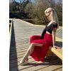Dámské kalhoty s vysokými rozparky VIVIENNE RED