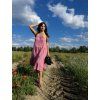 DÁMSKÉ Šaty MARSEILLE LIGHT PINK DEMI LONG mušelín