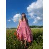 DÁMSKÉ Šaty MARSEILLE LIGHT PINK DEMI LONG mušelín