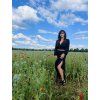 Lehoučký DÁMSKÝ Viskózový CROP TOP ESPAÑA Black