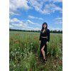Lehoučký DÁMSKÝ Viskózový CROP TOP ESPAÑA Black