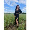 Lehoučký DÁMSKÝ Viskózový CROP TOP ESPAÑA Black