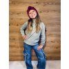 Dívčí CROP OVERSIZE mikina SHINY MELANIE