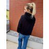 Dámská CROP OVERSIZE mikina SHINY BLACK