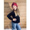 Dívčí CROP OVERSIZE mikina SHINY BLACK