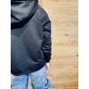 Dívčí CROP OVERSIZE mikina SHINY BLACK