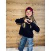 Dívčí CROP OVERSIZE mikina SHINY BLACK