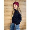 Dívčí CROP OVERSIZE mikina SHINY BLACK