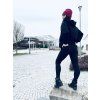 Dámská Kojicí mikina se skrytým zipem HOODIE SHINY Black