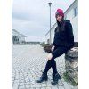 Dámská Kojicí mikina se skrytým zipem HOODIE SHINY Black
