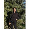 Dámská Kojicí mikina se skrytým zipem HOODIE SHINY Black