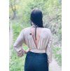 Lehoučký DÁMSKÝ Viskózový CROP TOP ESPAÑA Beige