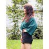 DÁMSKÝ OVERSIZE TOP EMERALD MUŠELÍN