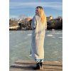 DÁMSKÝ OVERSIZE kabát MELANGE GREY Long