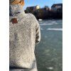 DÁMSKÝ OVERSIZE kabát MELANGE GREY Long