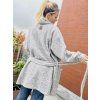 DÁMSKÝ OVERSIZE kabát MELANGE GREY Short