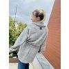 DÁMSKÝ OVERSIZE kabát MELANGE GREY Short