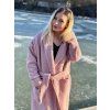 DÁMSKÝ OVERSIZE kabát GARDEN of ROSES Light Pink LONG