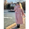 DÁMSKÝ OVERSIZE kabát GARDEN of ROSES Light Pink LONG