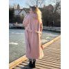 DÁMSKÝ OVERSIZE kabát GARDEN of ROSES Light Pink LONG
