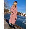 DÁMSKÝ OVERSIZE kabát GARDEN of ROSES Light Pink LONG