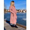 DÁMSKÝ OVERSIZE kabát GARDEN of ROSES Light Pink LONG