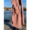 DÁMSKÝ OVERSIZE kabát GARDEN of ROSES Light Pink LONG