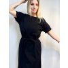 DÁMSKÉ KOJICÍ ŠATY SE ZIPY A ROZPARKY BLACK