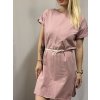 DÁMSKÉ KOJICÍ ŠATY SE ZIPY A ROZPARKY PINK
