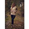 Kojící tričko BEIGE Organic - Maminka (krátký rukáv)